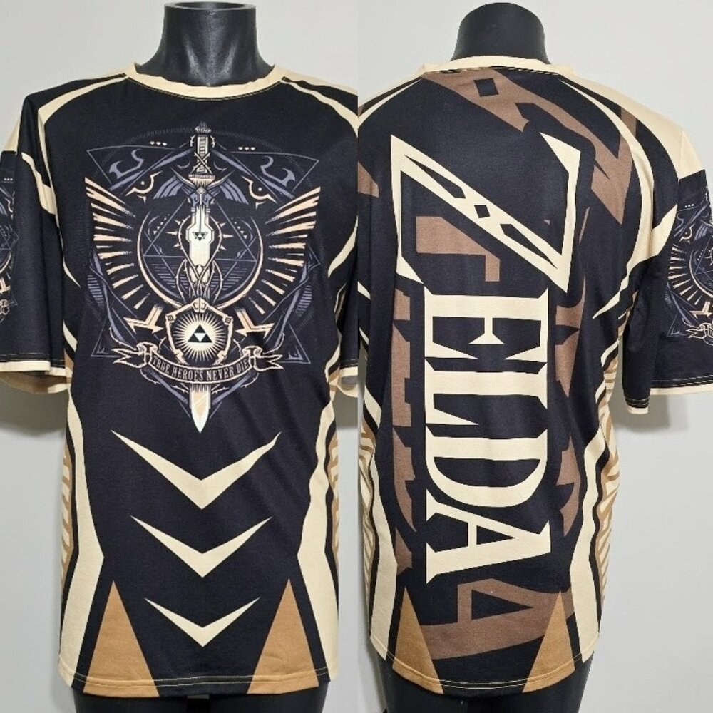 Master Sword Graphic Jersey - Zelda Inspired Fan Art Print - Size 2XL Shirt